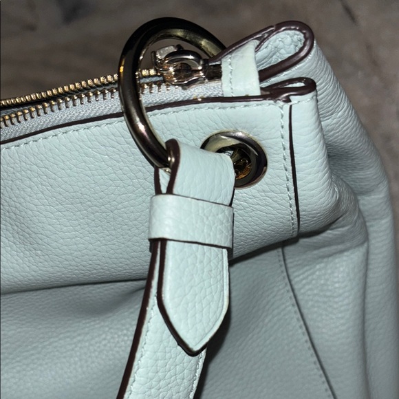 Kate Spade Blue Leather Shoulder Bag with Silver Hardware - Picture 13 of 16